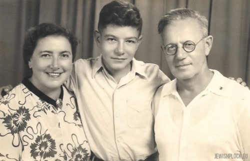 Matias Marienstras with his wife Kazimiera and son Grzegorz Janusz